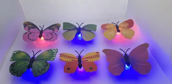 6 pcs Light up butterfly's - night light butterfly's - children's room décor - house décor - cute butterfly's