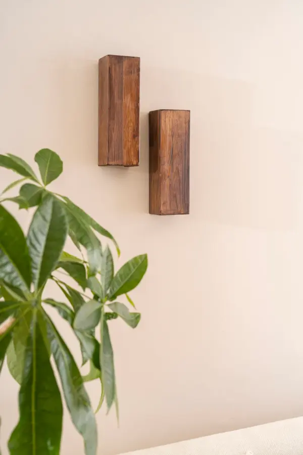 Wood Wall Pocket | Wood Hanging Vase for Greenery or Dried Flowers